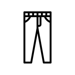 Vector Pants Icon – Minimalist Trousers Line Symbol for Clothing, Casual, Fashion, Shopping, Outfit, and Apparel Design