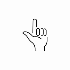 pointing up index finger icon sign vector