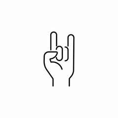 rock on hand sign icon sign vector