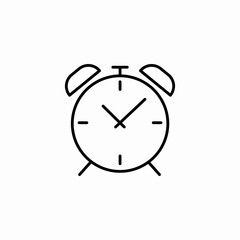 round alarm clock icon sign vector