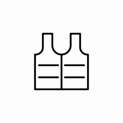 safety vest clothing icon sign vector