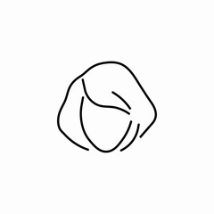 short hair face icon sign vector