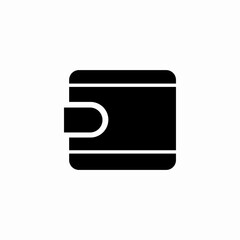 simple closed wallet icon icon sign vector