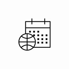 sports game schedule icon sign vector