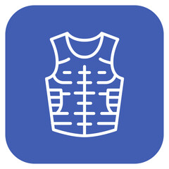 Rugby Vest Gear icon vector image. Can be used for Rugby.
