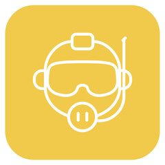 Diving Helmet icon vector image. Can be used for Ocean.