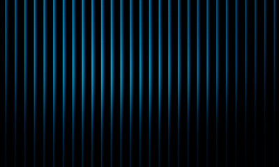 Futuristic abstract background with glowing blue vertical lines on black, creating a sense of depth, motion, and modern digital energy