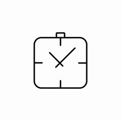 square desk clock icon sign vector