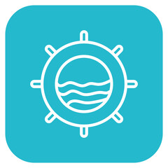 Porthole icon vector image. Can be used for Ocean.