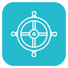 Fototapeta premium Ship Wheel icon vector image. Can be used for Ocean.