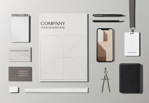 Elegant Corporate Branding Mockup Template PSD