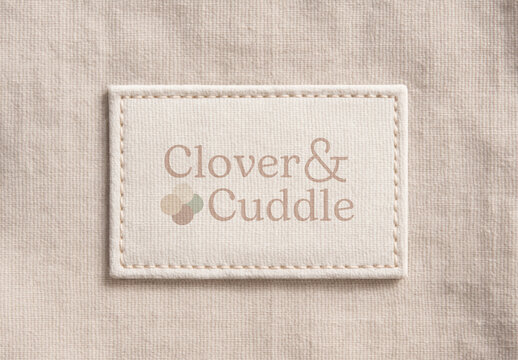 Elegant Fabric Label Design Mockup PSD