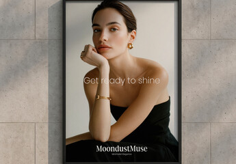 Elegant Fashion Poster Design Mockup PSD