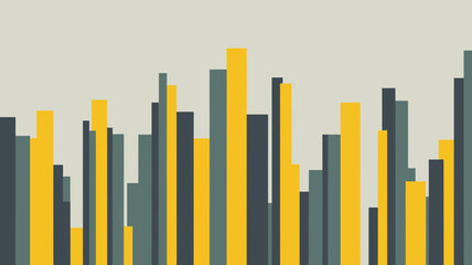 Obraz premium Abstract bar chart pattern with yellow and gray