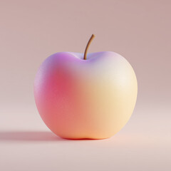 Obraz premium red apple on a yellow background