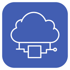 Biometric Cloud Storage icon vector image. Can be used for Biometrics.