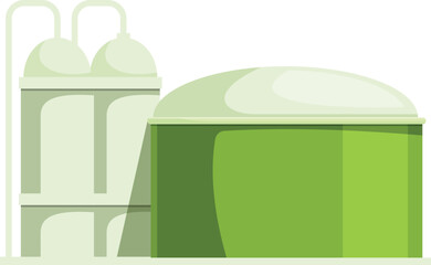 Biogas plant converting organic matter into renewable energy, reducing reliance on fossil fuels and promoting sustainable agriculture