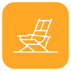 Beach Chair icon vector image. Can be used for Beach Resort.