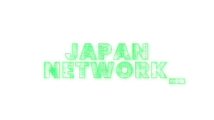 Matrix Style Typing Effect Japan Network Transparent text