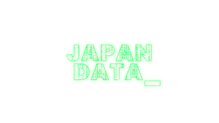 Cyber Japan Data Streaming Matrix Style Transparent Text