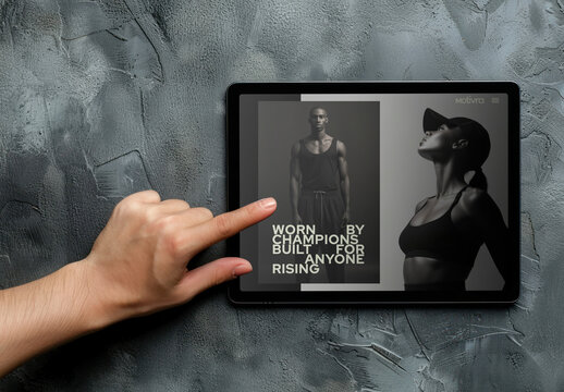 Fitness Motivation On Digital Tablet Mockup PSD