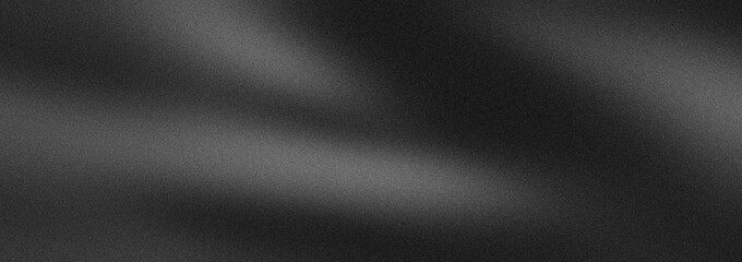 elegant Abstract background with metallic black gray gradient, grain, grunge noise, website banner design, copy space, monochrome backdrop