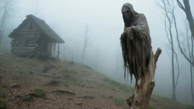 Spirit of Leshy: tree root foot, forest sentinel, wandering guide, magical disguise, cultural myth, beast form, Slavic entity, woodland watcher, protective being, lost traveler
