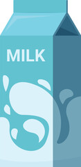 Naklejka premium Refreshing milk carton splashing its dairy goodness, perfect for breakfast, recipes, or a healthy lifestyle