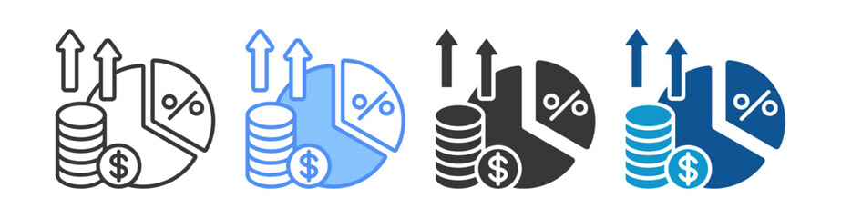 Margin Icon Set Multiple Style Collection