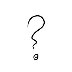 hand-drawn question mark