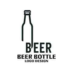 Beer Bottle Vector Logo Design