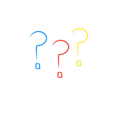 colorful question mark elements