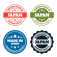 Made in Japan. Premium Quality Product Badges and Stamps
