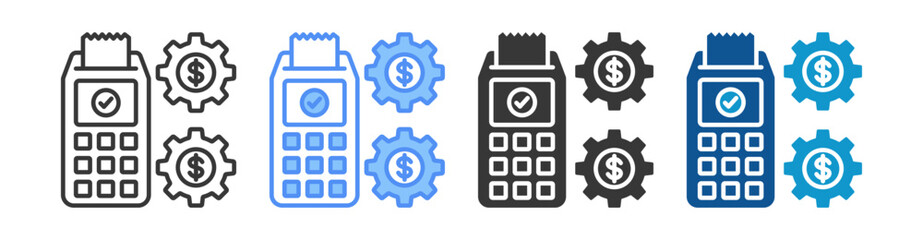 Transaction Icon Set Multiple Style Collection