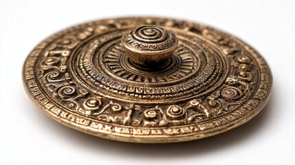 Fototapeta premium Bronze trinket isolated on white background