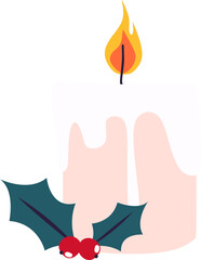 Christmas Candle Illustration
