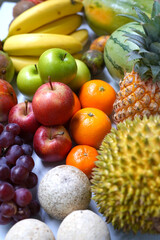 Tropical Exotic Fruits Background Image.
