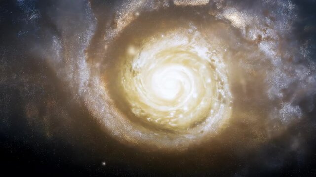 A Stunning Spiral Galaxy in Deep Space: An Elaborate Celestial System Captured with Incredible Detail, Showcasing Its Bright Core and Swirling Arms of Stars and Gas