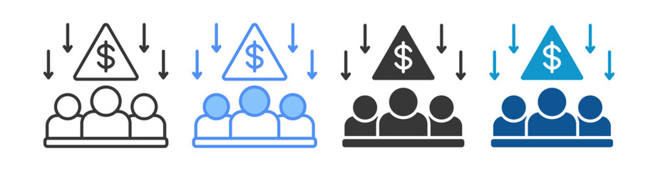 Loss Icon Set Multiple Style Collection