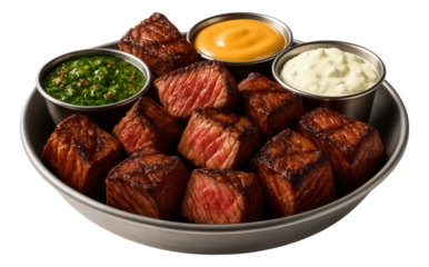 Golden fried dumplings arranged in a floral pattern on a clear glass serving plate