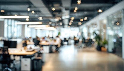 Blurred modern office interior