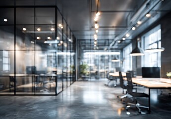 Blurred modern office space