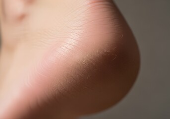 Fototapeta premium close up of a human heel with detailed skin texture