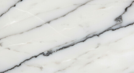 Obraz premium elegant white marble surface texture with natural gray veining and smooth polished finish