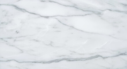 Fototapeta premium Smooth white marble surface with natural gray veining creating an elegant and minimalist background