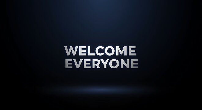 Welcome everyone with a modern, clean aesthetic, perfect for intros, greetings, and announcements