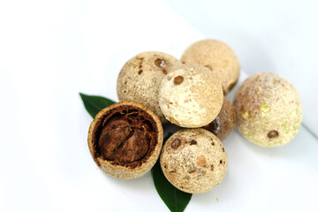 Fresh Woodapples on White Background.