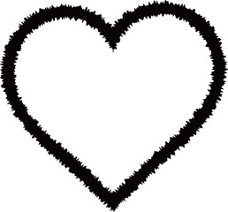 Heart -1- mono - isolated on white background