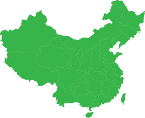 Obraz premium china map vector with outline borders