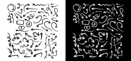 Hand Drawn Arrow Doodle Set -...